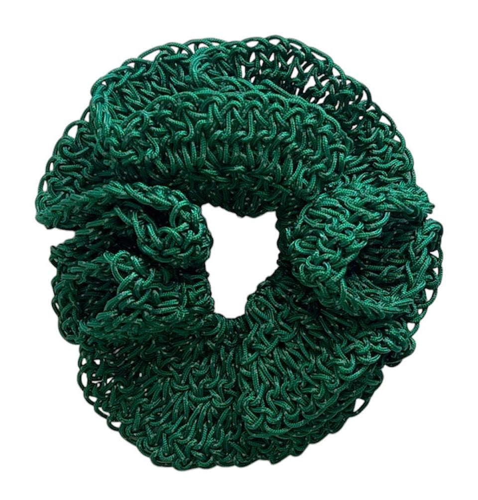 GREEN | REFLECTIVE OVERSIZED SCULPTURAL SCRUNCHIE | SAMPLE SALE
